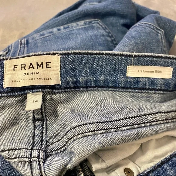 FRAME JEANS Men’s L'Homme Slim Size 34x32 - Picture 4 of 5
